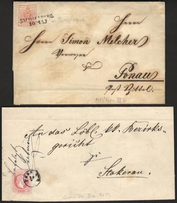 Poststück - Österr. - Partie Poststücke ca. 1850/1937 mit einigen interess. Stempeln, - Známky a pohlednice