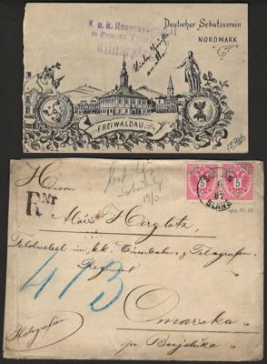 Poststück - Österr. reichh. Partie Militärbelege u. Dokumente der Monarchie, - Francobolli e cartoline