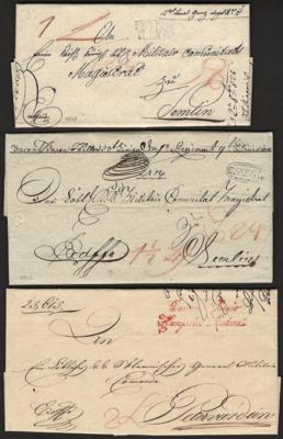 Poststück - Österr.-Vorphila Ungarn - "Petrinia/Illyrie" auf Faltbrief aus 1828 u. 2 weitere Ungarn-Briefe (3Poststück), - Známky a pohlednice