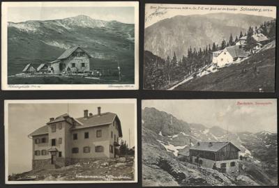 Poststück - Partie AK Hütten und Berge in Österr., - Francobolli e cartoline