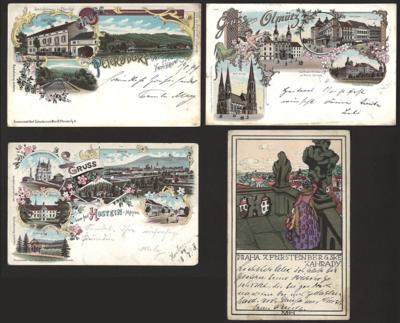 Poststück - partie alte Ansichtskarten Böhmen/Mähren, - Známky a pohlednice