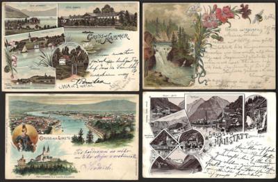 Poststück Partie alte Ansichtskarten OÖ u. Salzburg, - Briefmarken und Ansichtskarten