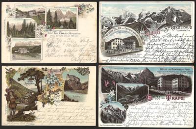 Poststück - Partie alte tiroler Ansichtskarten mit vielen Lithos, - Stamps and postcards