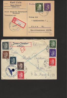 Poststück - Partie Belege D. Bes. Ausgaben etc., - Briefmarken und Ansichtskarten