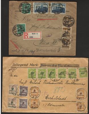 Poststück - Partie Belege D. Inflation - meist gute Erh., - Stamps and postcards