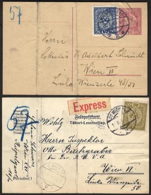 Poststück - Partie Belege Österr. Monarchie ab 1915 in verschied. Varianten, - Briefmarken und Ansichtskarten