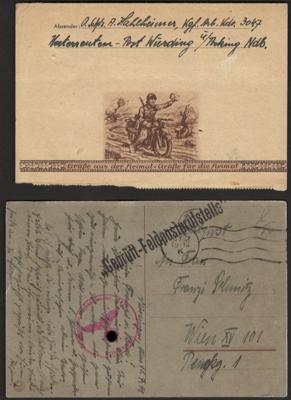 Poststück - Partie D. Feldpost WK II, - Stamps and postcards