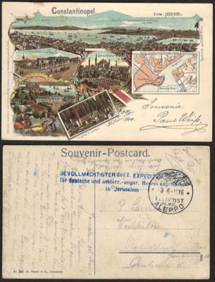Poststück - Partie deutsche Post in der Türkei auch Jerusalem/ Jaffa, - Francobolli e cartoline