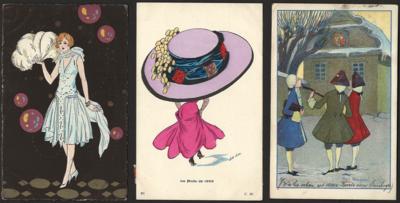 Poststück - Partie meist alte Modekarten, - Známky a pohlednice