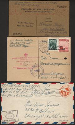 Poststück - Partie meist Kriegsgefangenenpost um das Kriegsende II. WK + 4 Lager Tarp-Karten ungebr. etc., - Známky a pohlednice