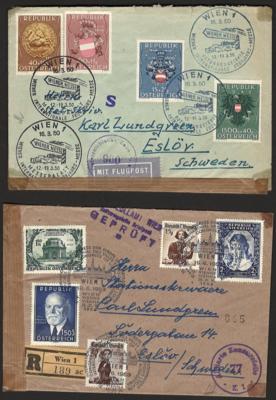 Poststück - Partie meist Nachkriegszensurpost Österr., - Známky a pohlednice