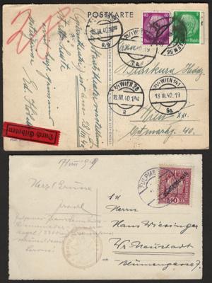 Poststück - Partie Postbelege Deutschösterreich / II. Rep. incl. Ostmark, - Francobolli e cartoline