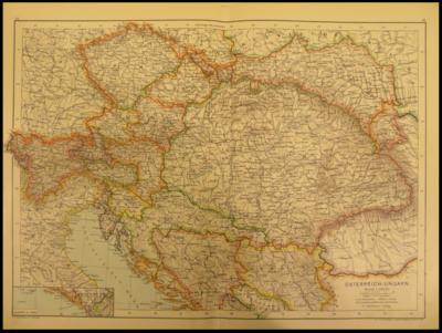 Spezielle Landkarten zur Aufarbeitung und Zuordnung Österreich/Ungarn, - Briefmarken und Ansichtskarten