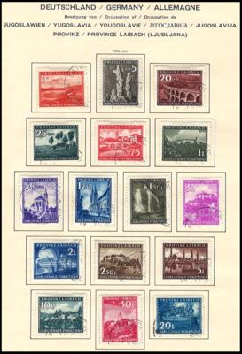 .gestempelt - D. Bes. Laibach Nr. 1/60 u. Portom. Nr. 1/9, - Briefmarken und Ansichtskarten