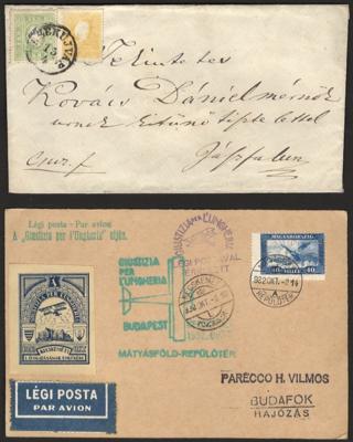 .gestempelt/*/**/Briefstück/Poststück - Partie meist Ungarn und Tschechosl. mit Poststücken ab Monarchie, - Stamps and postcards