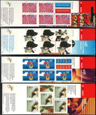 **/gestempelt - Partie Markeheftchen (MH) div. Europa mit Niederlande - Irland - Tschecosl. etc., - Stamps and postcards