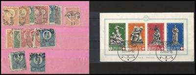 **/*/gestempelt/Poststück - Partie Dubl. Europa u. Übersee, - Stamps and postcards