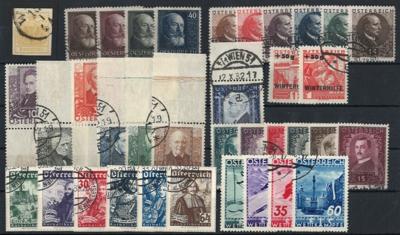 .gestempelt/Briefstück - Sammlung Österr. 1850/1937 mit - Stamps and postcards