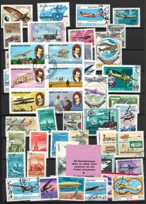 **/gestempelt/Briefstück/Poststück - Kl. Sammlung - Briefmarken und Ansichtskarten
