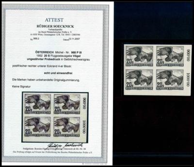 ** - Österr. Nr. 968 P III (20 S Vögel), - Briefmarken und Ansichtskarten