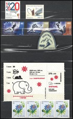 ** - Partie Österr. Frankaturm. 2002-2020 u.a. Blöcke, - Stamps and postcards