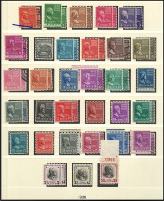 ** - Reichh. Sammlung USA ca. 1936/2008, - Briefmarken und Ansichtskarten