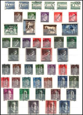 ** - Sammlung Österr. 1945/65 , - Stamps and postcards