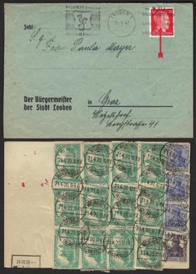 Poststück/Briefstück/gestempelt/* - Partie D.Reich mit Poststücken, - Stamps and postcards