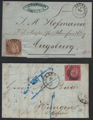 Poststück/Briefstück - altd. Staaten - Kl. Partie Poststücke Baden, - Stamps and postcards