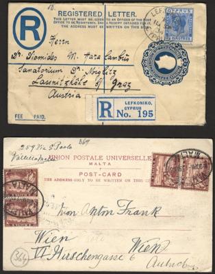 Poststück/Briefstück - Partie Poststücke div. Europa, - Briefmarken und Ansichtskarten