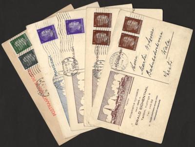 Poststück - Deutschland Bes. Ostland 5Karten aus Tallinn/Eesti aus 1944, - Briefmarken und Ansichtskarten
