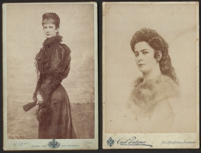 Poststück - Kaiserin Elisabeth (Sisi) - 6 versch. Kabinettfotos aus unterschiedlichen Lebensperioden, - Francobolli e cartoline