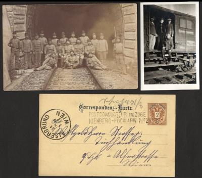 Poststück - Kl. Partie Bahnpost Österr. ab Monarchie incl. Bahnhof - Briefkastenstpl., - Stamps and postcards