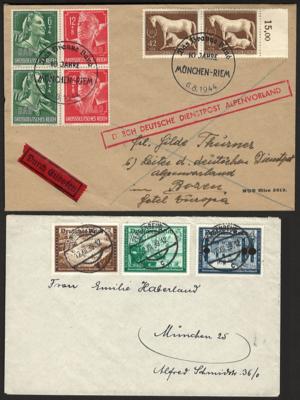 Poststück - Kl. Partie Poststücke D.Reich u.a. mit Reko- und Feldpost, - Francobolli e cartoline