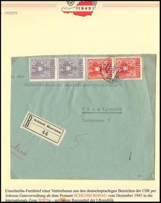 Poststück - Österr. 1945 zwei rare - Francobolli e cartoline