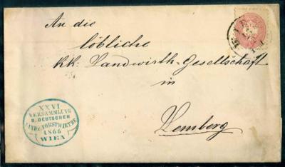 Poststück - Österr. Nr. 62 auf Faltbriefhülle - Francobolli e cartoline