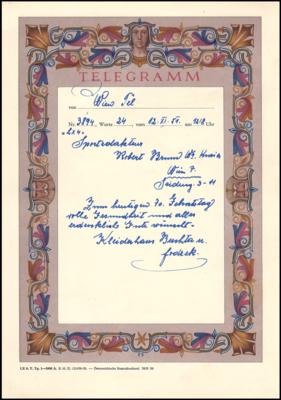 Poststück - Österr. - Partie Schmucktelegramme II. Rep., - Francobolli e cartoline