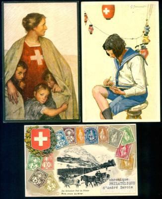 Poststück - Partie AK Schweiz, - Francobolli e cartoline