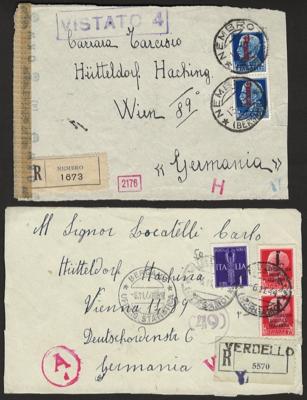 Poststück - Partie Belege bzw. Briefvorderseiten Italien, - Briefmarken und Ansichtskarten