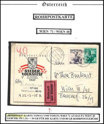 Poststück - Partie Expresspost Trachten II, - Známky a pohlednice