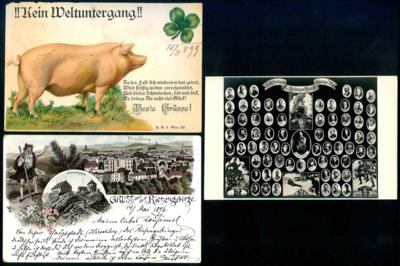 Poststück - Partie Motiv- und Künstlerkarten, - Francobolli e cartoline