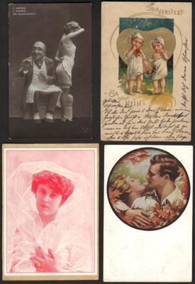 Poststück - Partie Motivkarten Frauen - Kinder - Liebespaare, - Známky a pohlednice