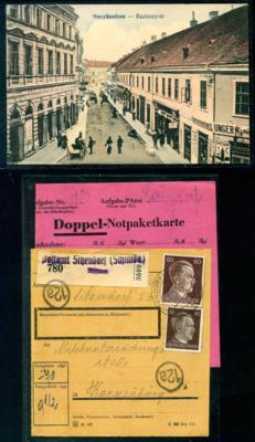 Poststück - Partie Poststücke meist div. Europa u.a. mit viel Paketkarten Ostmark mit Doppel- Notpaketkarten, - Známky a pohlednice