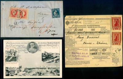 Poststück - Partie Poststücke Österr. Levante, - Stamps and postcards