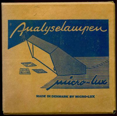 "Analyselampe" - Micro-Lux, - Briefmarken und Ansichtskarten