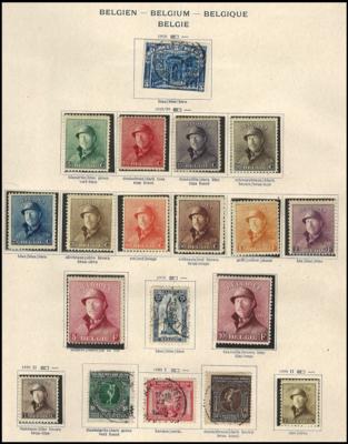 .gestempelt/*/** - Belgien - Sammlung 1849/1976 mit vielen besseren Sätzen, - Briefmarken und Ansichtskarten