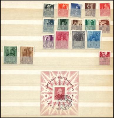 **/*/gestempelt - Partie meist div. Europa u.a. mit Ungarn - Schweiz - Jugsol. etc., - Briefmarken und Ansichtskarten