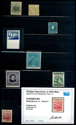 **/*/gestempelt - Partie Österr. ab 1858 etc., - Stamps and postcards