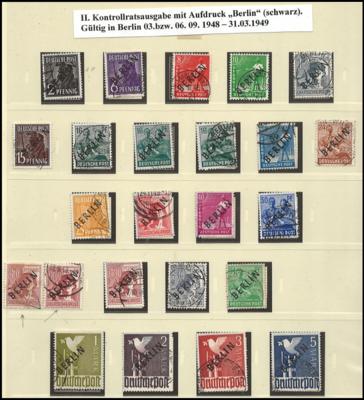 .gestempelt/Poststück - Sammlung Berlin 1948/1990, - Stamps and postcards