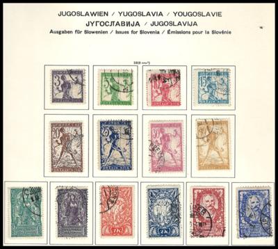 .gestempelt - Sammlung JUGOSL. Ausg. 1918/1992 mit Portom., - Stamps and postcards